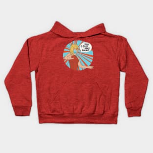 Pop art woman in Mask Kids Hoodie